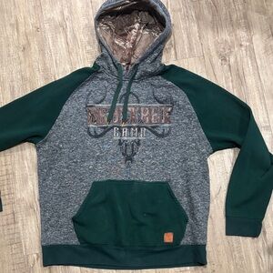 Realtree Green & Gray Camo-Trim Pullover Hoodie